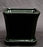 Black Ceramic Bonsai Pot-Square With Attached Humidity / Drip Tray -7.5 x 7.5 x 6.75