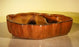 Aztec Orange Ceramic Bonsai Pot - Oval with Scalloped Edges - Land/Water Divider - 9.5 x 7.5 x 2.25