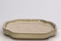 Beige Ceramic Humidity / Drip Tray -  Oval-6.75 x 5.0 x .5OD-6.0 x 4.5 x .25ID