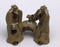 Ceramic Figurine-Two Mud Men Sitting On A Bench Reading Book-2