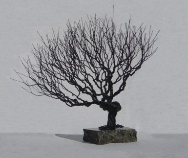 Wire Bonsai Tree Sculpture - Natural Style