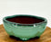 Light Green Ceramic Bonsai Pot-Lotus Shaped-5.25 x 4.0 x 2.25