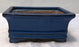 Blue Ceramic Bonsai Pot - Rectangle -6.125 x 5.0 x 2.125