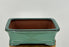 Light Green Ceramic Bonsai Pot - Rectangle-7.0 x 5.5 x 2.375