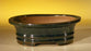 Dark Green Ceramic Bonsai Pot - Oval-8 1/8 x 6.75 x 2.75