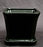 Black Ceramic Bonsai Pot-Square With Attached Humidity / Drip Tray -5.25 x 5.25 x 5.5