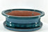 Blue / Green Oval Ceramic Bonsai Pot-With Humidity Drip Tray