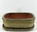 Olive Green Rectangle Ceramic Bonsai Pot-With Humidity Drip Tray
