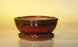 Parisian Red Ceramic Bonsai Pot- Oval -Attached Humidity/Drip Tray-Professional Series-6.37 x 4.75 x 2.625