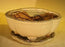 Beige Ceramic Bonsai Pot -Lotus Shaped- Professional Series with Attached Humidity/Drip Tray -6.37 x 4.75 x 2.625