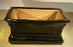 Black Ceramic Bonsai Pot  With Attached Humidity/Drip tray - Professional Series Rectangle-10.25 x 8.25 x 4.5 OD, 9 x 6.75 x 3.5 ID