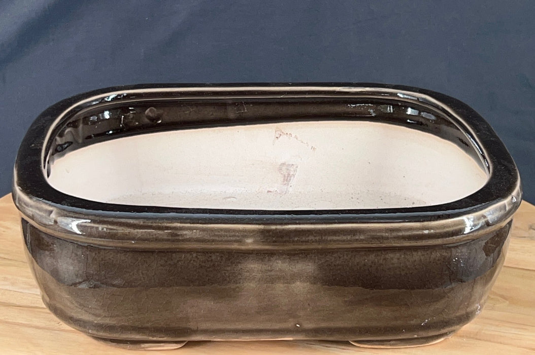 Antique Bronze Bonsai Pot - Rectangle - 10.25" x 8.75" x 3.25"