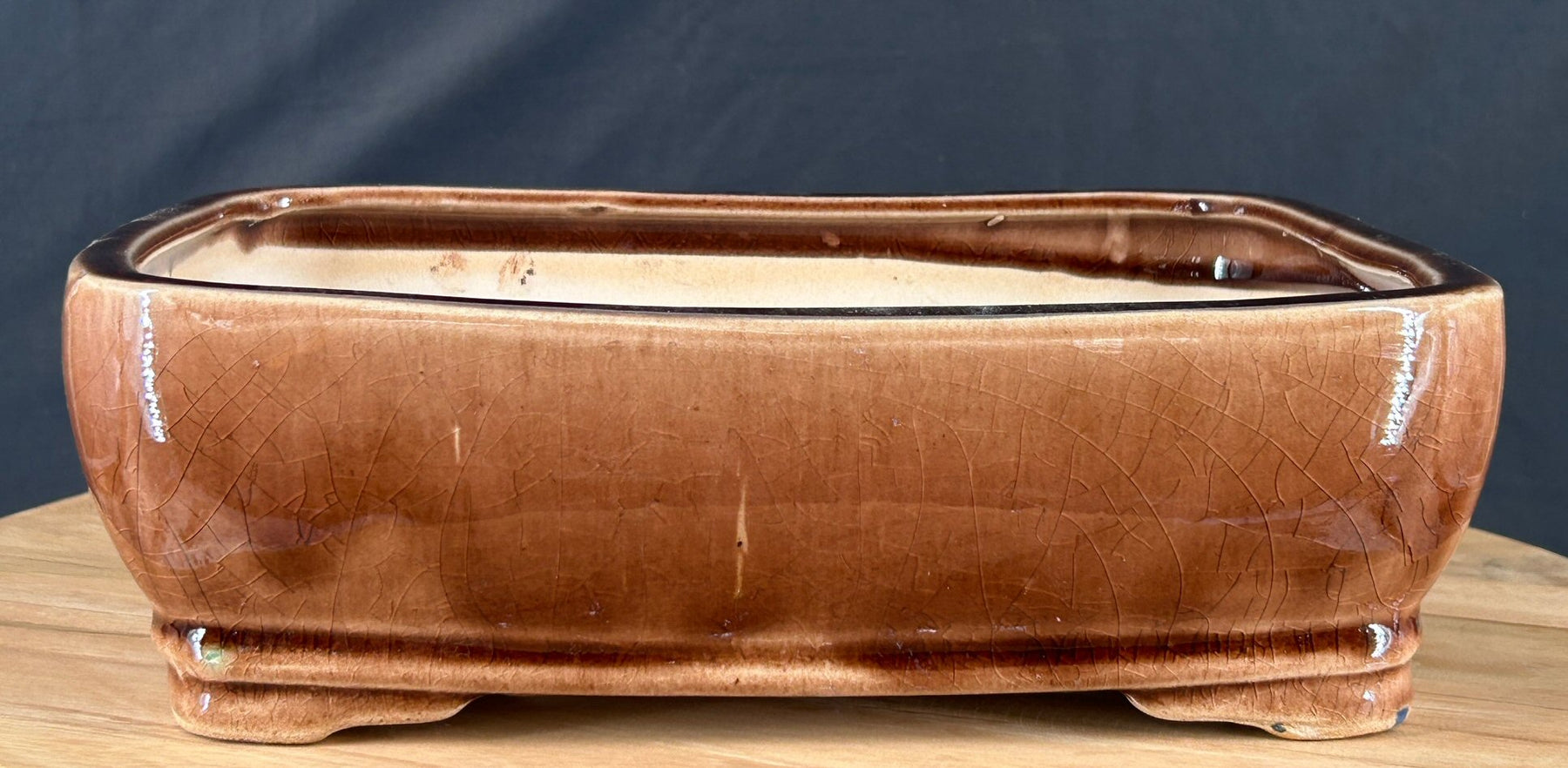 Antique Terracotta Bonsai Pot - Rectangle - 10.75" x 8.25" x 3.25"