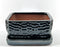 Crackle Black Square Ceramic Bonsai Pot-With Humidity / Drip Tray-