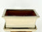 Beige Ceramic Bonsai Pot - Rectangle-Professional Series with Attached Humidity/Drip tray-10.5 x 8.25 x 4.75