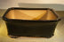 Black Ceramic Bonsai Pot - Rectangle -Professional Series -12.5 x 10.5 x 4.5