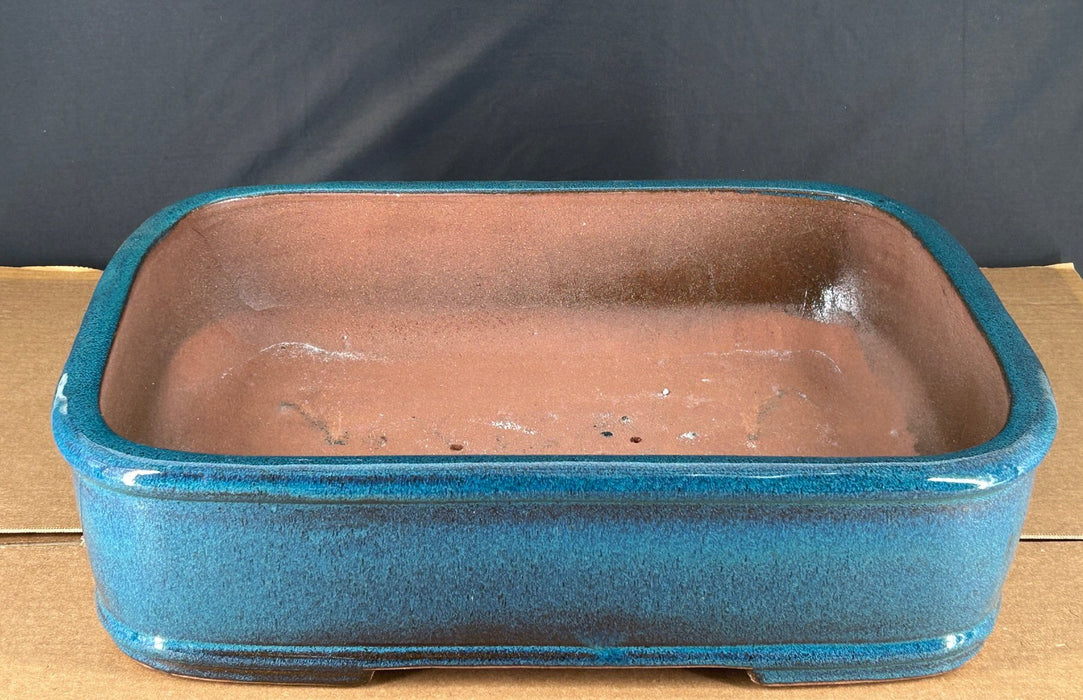 Deep Turquoise Bonsai Pot - Rectangle - 20.5" x 16.25" x 5"
