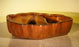 Aztec Orange Ceramic Bonsai Pot - Oval with Scalloped Edges - Land/Water Divider - 8.75 x 6.0 x 3.0