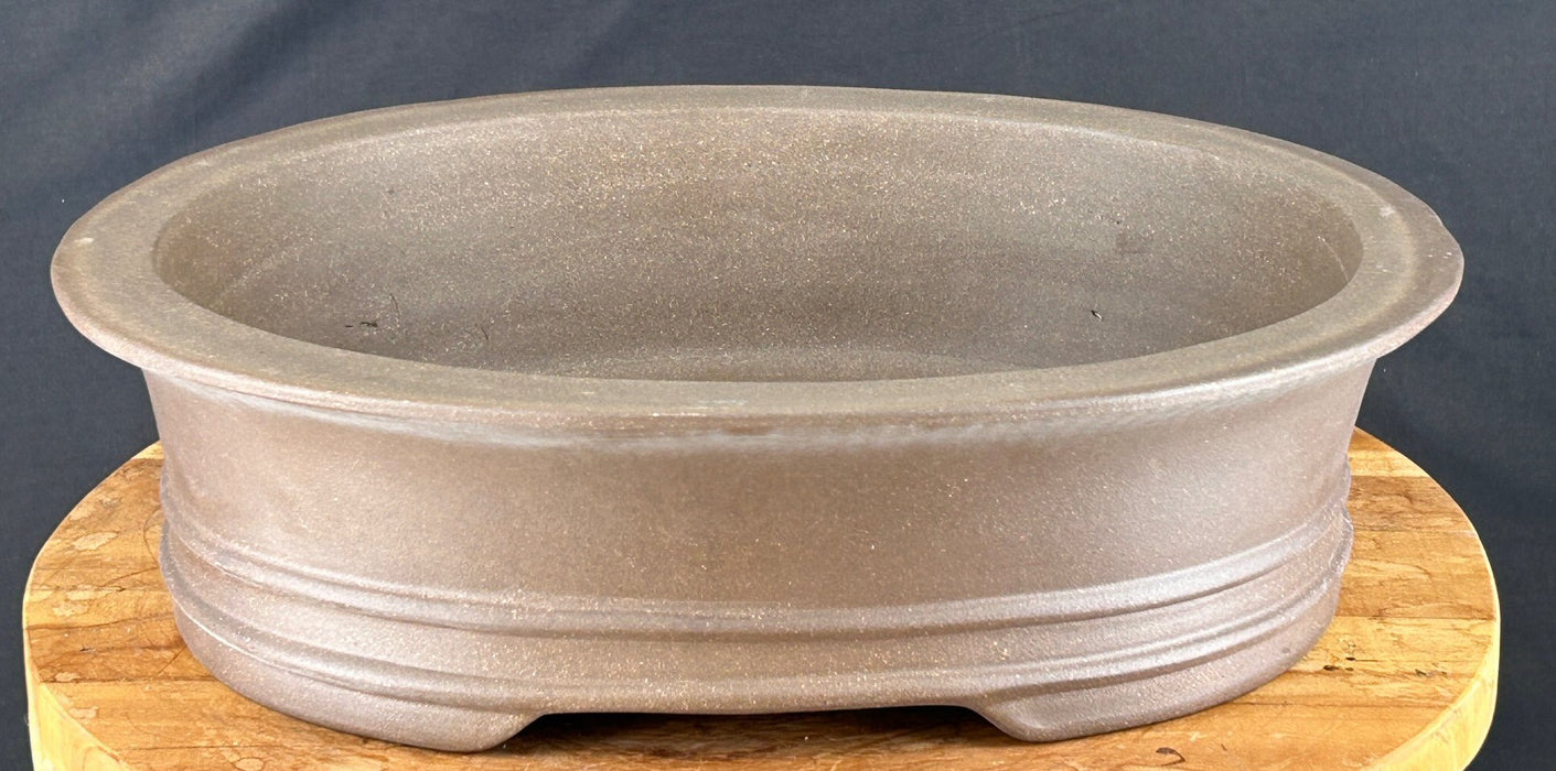 Sandstone Beige Bonsai Pot - Oval - 14" x 11" x 3.75"