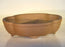 Tan Unglazed Ceramic Bonsai Pot - Oval -12 x 9.625 x 3.5