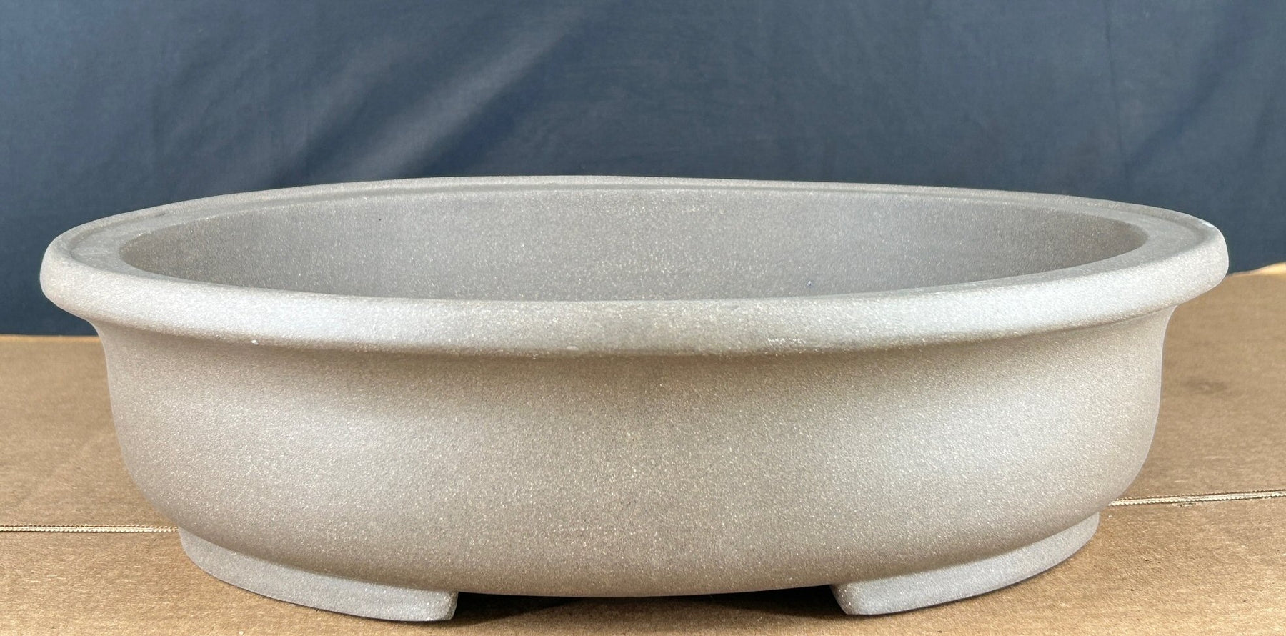 Sandstone Beige Bonsai Pot - Oval - 16.25" x 13.25" x 3.75"