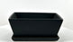 Matte Black Rectangle Bonsai Pot-With Humidity / Drip Tray-