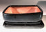 Black Ceramic Bonsai Pot - Rectangle-With Humidity Drip Tray-7 x 5.5 x 3