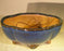 Blue Ceramic Bonsai Pot -Oval Lotus Shaped -Professional Series -8.25 x 7.25 x 3.5