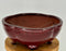 Parisian Red Ceramic Bonsai Pot  - Oval Lotus Shaped -Professional Series- 8.5 x 7.0 x 3.5