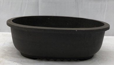 Brown Mica Bonsai Pot - Oval-15.25 x 11.5 x 4.5OD-13.75 x 10.0 x 3 7/8 ID