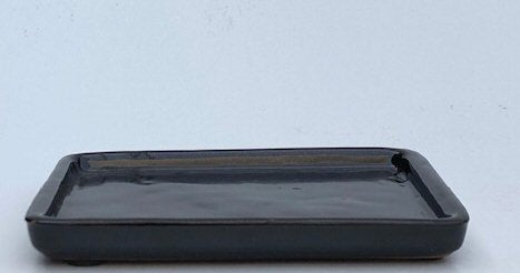 Black Ceramic Humidity / Drip Tray - Rectangle-7.25 x 5.5 x .5OD-6.5 x 5.0 x .25 ID