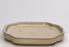 Beige Ceramic Humidity / Drip Tray - Oval-7.75 x 5.75 x .75OD-7 x 5.5 x .25 ID