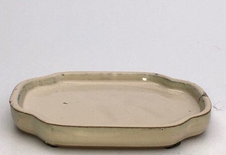 Beige Ceramic Humidity / Drip Tray -  Rectangle-9 x 7 x 1OD-8.5 x 6.25 x .5ID