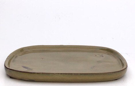 Olive Green Ceramic Humidity / Drip Tray - Rectangle-10.5 x 8 x 1OD-9.75 x 7.5 x .5:ID