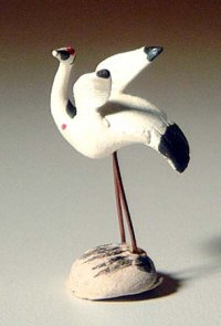 Ceramic Crane Figurine (small) - 1 Tall
