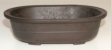 Brown Mica Bonsai Pot - Oval-11.25 x 8.0 x 3 1/8 OD-9.75 x 6.75 x 2.5 ID