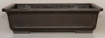 Brown Mica Bonsai Pot - Rectangle -21 5/8 x 15 3/8 x 5.25 OD-19.5 x 13.25 x 4.75 ID