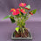 Flowering Red Anthurium  In Hawaiian Lava Rock (small talk) Bonsai Tree -(anthurium andraeanum)