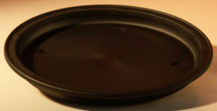 Black Humidity/Drip Bonsai Tray - 8 Round- 8.0 x 1.25