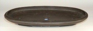 Brown Mica Forest Bonsai Pot - Oval-OD:22 x 12.75 x 2-ID:20.75 x 11.5 x 1.5