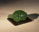 Glass Turtle Figurine With Wooden Stand