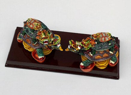 Piggyback Turtle  Miniature Figurines-5.0 x 2.0 x 2.0