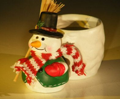 Ceramic Snowman Pot-2 x 3