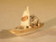 Ceramic Miniature Sampan Figurine-Small Size