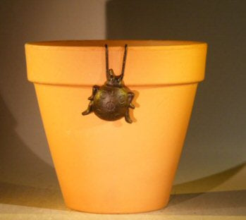 Cast Iron Hanging Garden Pot Decoration - Lady Bug- 2.0 Wide x 2.0 High