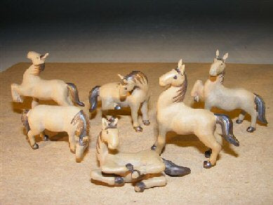 Miniature Six Piece Horse Figurine Set-Extra Fine Detail