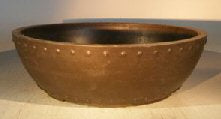 Brown Mica Bonsai Pot - Round-9.25 x 2.75 OD-8 3/8 x 2 3/8 ID
