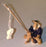 Miniature Ceramic Glazed Fisherman Figurine-Blue Small - 1.25