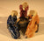 Miniature Ceramic Figurine - Three Men Sitting at a Table Playing Chess - 3"