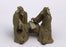 Ceramic Figurine-Two Mud Men Sitting On A Bench Holding Pipe-2